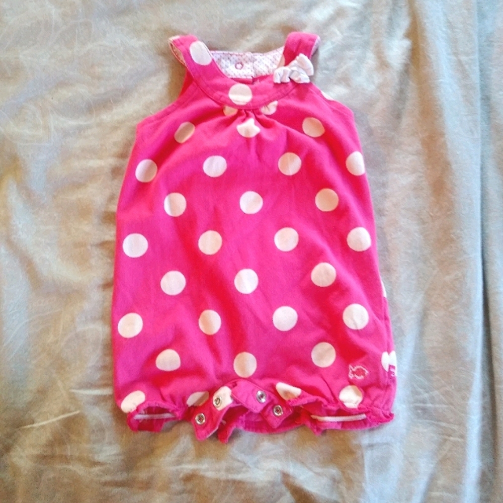Pink Polka Dot Onesie